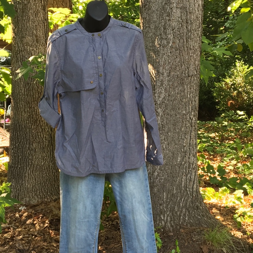 Ann Taylor convertible cotton shirt NWOT - Picture 5 of 7